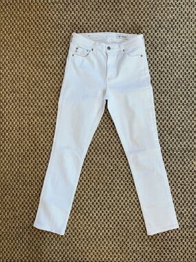 AG Adriano Goldschmied White High-Rise Mari slim straight jeans